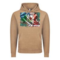Vintage Coffee usa and mexico flag with leopard cowhide and gemstone background Vintage Hoodie - Artiststas