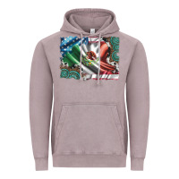 Vintage Zinc usa and mexico flag with leopard cowhide and gemstone background Vintage Hoodie - Artiststas