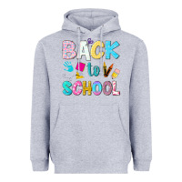 Heather Grey back to school Heavyweight Hoodie - NancyCooperArtShop