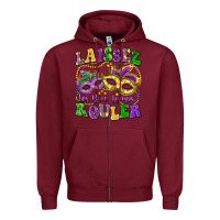 Burgundy laissez les bon temps rouler Zipper Hoodie - LillyAllenDesigns