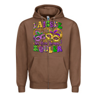 Chestnut laissez les bon temps rouler Zipper Hoodie - LillyAllenDesigns