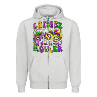 Dove Grey laissez les bon temps rouler Zipper Hoodie - LillyAllenDesigns