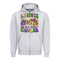 Heather Grey laissez les bon temps rouler Zipper Hoodie - LillyAllenDesigns