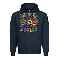 Navy laissez les bon temps rouler Zipper Hoodie - LillyAllenDesigns
