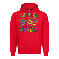Red laissez les bon temps rouler Zipper Hoodie - LillyAllenDesigns