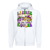 White laissez les bon temps rouler Zipper Hoodie - LillyAllenDesigns