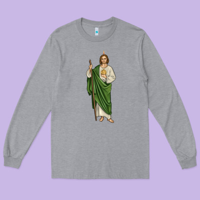 San Judas1 Long Sleeve Tee Designed By Jahusdesignshop