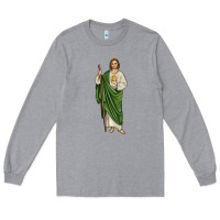 Heather Grey san judas1 Long Sleeve Tee - JahusDesignShop