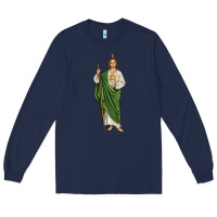 Navy san judas1 Long Sleeve Tee - JahusDesignShop