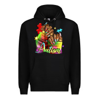 Black Black woman Autism nails Premium Hoodie - NancyCooperArtShop