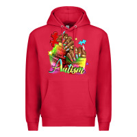 Cardinal Black woman Autism nails Premium Hoodie - NancyCooperArtShop
