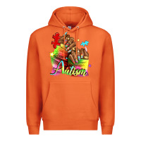 Carrot Black woman Autism nails Premium Hoodie - NancyCooperArtShop