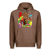 Chestnut Black woman Autism nails Premium Hoodie - NancyCooperArtShop