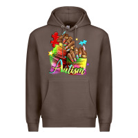 Coffee Black woman Autism nails Premium Hoodie - NancyCooperArtShop