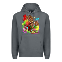 Rock Black woman Autism nails Premium Hoodie - NancyCooperArtShop