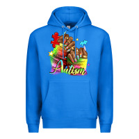 True Royal Black woman Autism nails Premium Hoodie - NancyCooperArtShop