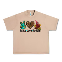 Burro peace love rooster Urban Heavy Tee - BarkalooDesign