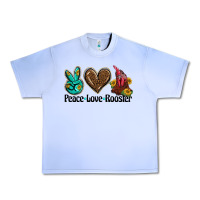 Grape Ice peace love rooster Urban Heavy Tee - BarkalooDesign
