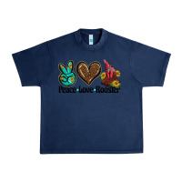 Navy peace love rooster Urban Heavy Tee - BarkalooDesign