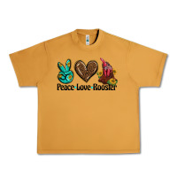 Peanut Butter peace love rooster Urban Heavy Tee - BarkalooDesign