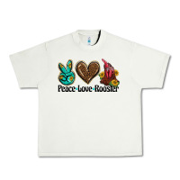Pistachio peace love rooster Urban Heavy Tee - BarkalooDesign