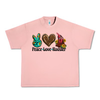 Salmon peace love rooster Urban Heavy Tee - BarkalooDesign