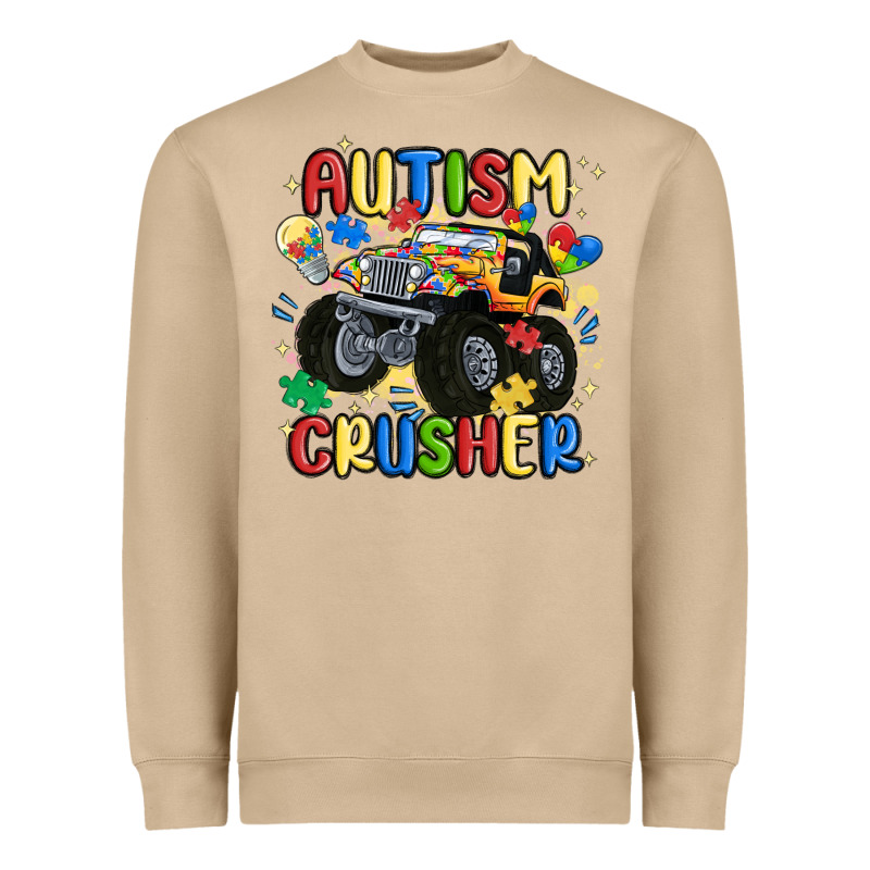 Autism Crusher Heavyweight Sweatshirt by MaliasSmallBusiness | Teevron