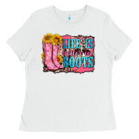White life is better in boots Ladies Tee - Zillion Design Studio