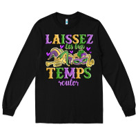 Black laissez les bon temps rouler Long Sleeve Tee - MaliasSmallBusiness