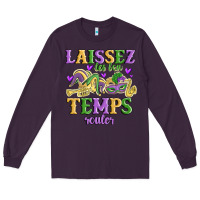 Plum laissez les bon temps rouler Long Sleeve Tee - MaliasSmallBusiness