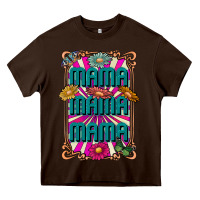 Chocolate Brown mama mama mama Heavy Core Tee - CowhideDigitalArt
