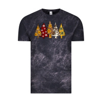 Cloud Black leopard christmas trees Vintage Tee - AdoDesignShop