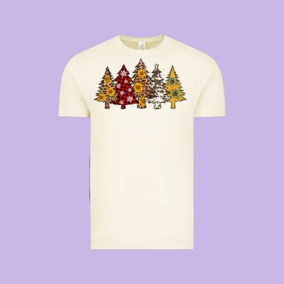 Leopard Christmas Trees Vintage Tee Designed By Adodesignshop