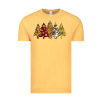 Vintage Mustard leopard christmas trees Vintage Tee - AdoDesignShop