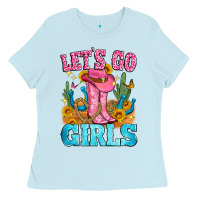 Baby Blue let's go girls Ladies Tee - Zillion Design Studio