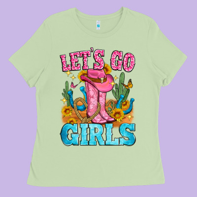 Let's Go Girls Ladies Tee Designed By Zillion Design Studio