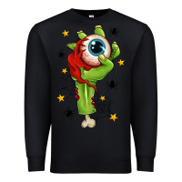 Black Zombie Hand with Eyeball Premium Sweatshirt - texasbilliewilder