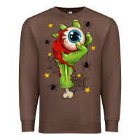 Chestnut Zombie Hand with Eyeball Premium Sweatshirt - texasbilliewilder
