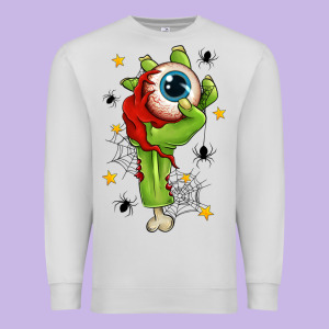 Zombie Hand With Eyeball Premium Sweatshirt Designed By Texasbilliewilder