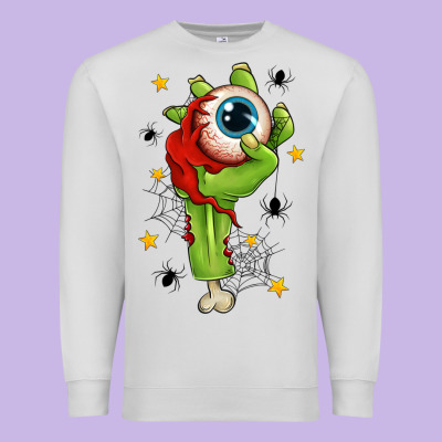 Zombie Hand With Eyeball Premium Sweatshirt Designed By Texasbilliewilder