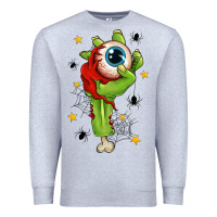 Heather Grey Zombie Hand with Eyeball Premium Sweatshirt - texasbilliewilder