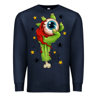 Navy Zombie Hand with Eyeball Premium Sweatshirt - texasbilliewilder