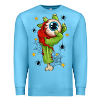 Ocean Blue Zombie Hand with Eyeball Premium Sweatshirt - texasbilliewilder