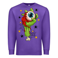 Purple Zombie Hand with Eyeball Premium Sweatshirt - texasbilliewilder