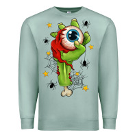 Seafoam Zombie Hand with Eyeball Premium Sweatshirt - texasbilliewilder