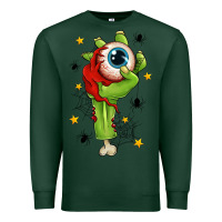Sports Green Zombie Hand with Eyeball Premium Sweatshirt - texasbilliewilder