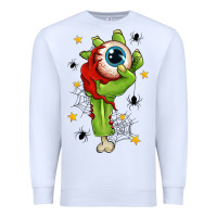 White Zombie Hand with Eyeball Premium Sweatshirt - texasbilliewilder