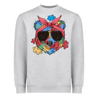 Autism Awareness Bear Heavyweight Sweatshirt | Teevron