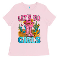 Bubblegum Pink let's go girls Ladies Tee - Zillion Design Studio