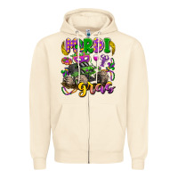 Sandshell mardi gras monster truck Zipper Hoodie - LillyAllenDesigns